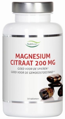 Foto van Nutrivian magnesium citraat 200 mg 50tab via drogist