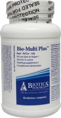 Foto van Biotics bio multi plus ijzer en koper vrij 90tab via drogist