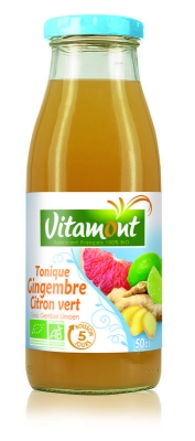 Foto van Vitamont tonic gember lemon bio 500ml via drogist
