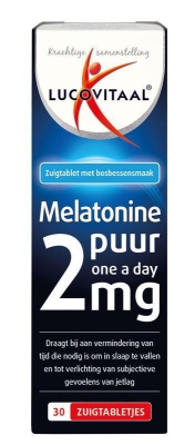 Lucovitaal melatonine puur one a day 2 mg 30 zuigtabletten  drogist