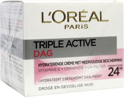 L'oréal paris dagcreme triple active droge/gevoelige huid 50ml  drogist