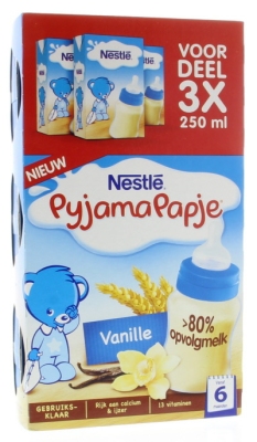 Foto van Nestle pyjamapapje vanille 250 gram 3x250 via drogist