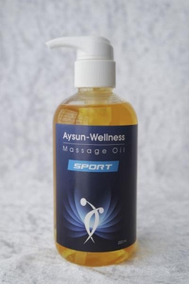 Foto van Aysun-wellness sport massage olie 250ml via drogist