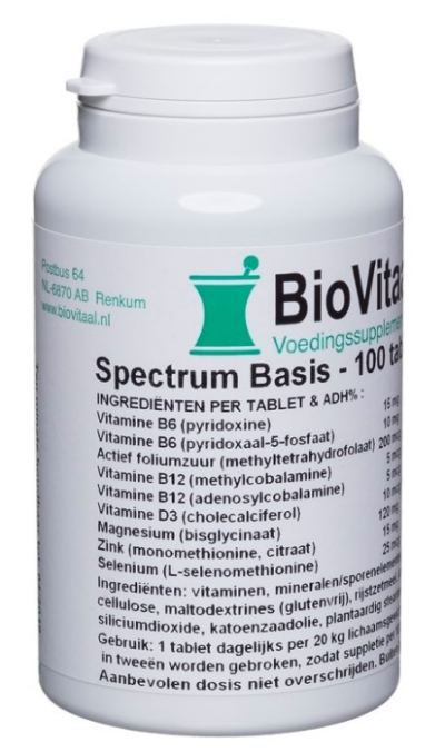 Foto van Biovitaal spectrum basis 100tb via drogist