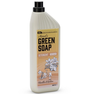 Foto van Marcels green soap wasmiddel vanille & katoen 1000ml via drogist