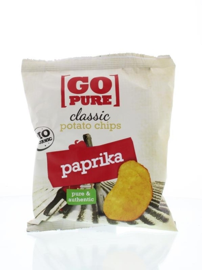 Foto van Go pure chips paprika 40g via drogist