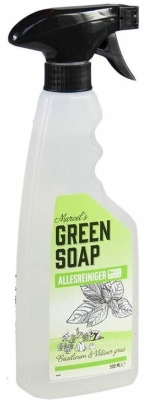 Foto van Marcels green soap allesreiniger spray basilicum & vertivert gras 500ml via drogist