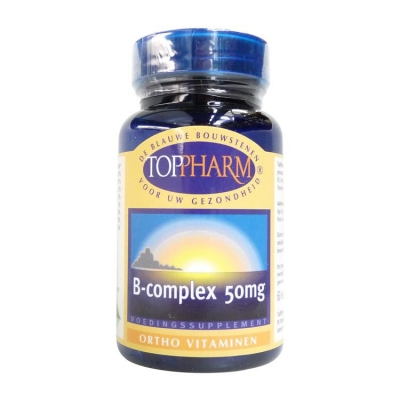 Foto van Toppharm vitamine b complex 50 mg 60tab via drogist