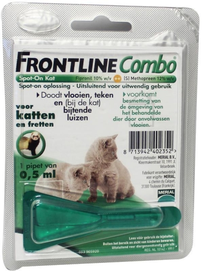 Foto van Frontline spot on kat + fret 0.5 ml per pipet 1st via drogist
