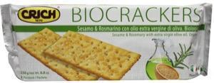 Foto van Crich crackers sesam rozemarijn bio 250g via drogist
