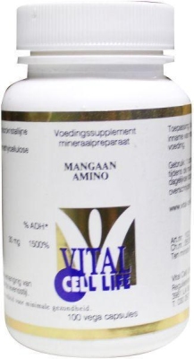 Foto van Vital cell life mangaan amino 30 mg 100ca via drogist