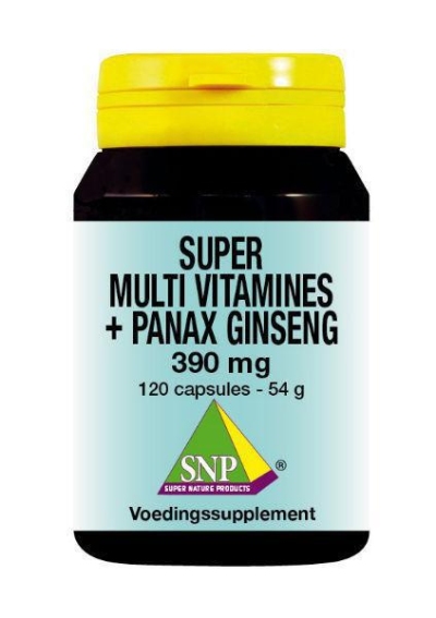 Foto van Snp super multi vitamines panax ginseng 120ca via drogist