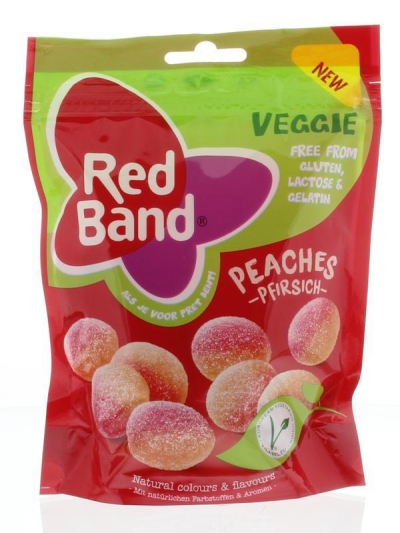 Foto van Red band veggie peaches 10 x 150g via drogist