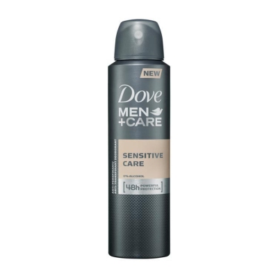 Foto van Dove deospray sensitive men+care 150ml via drogist