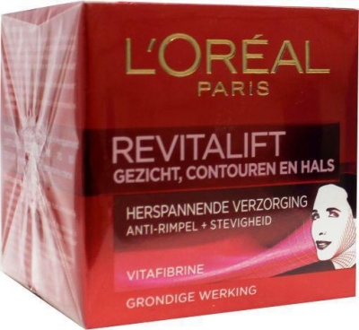 Foto van L'oréal paris anti-rimpel dagcreme revitalift hals contour 50ml via drogist
