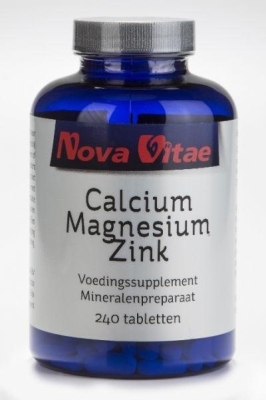 Foto van Nova vitae calcium magnesium zink 240tab via drogist