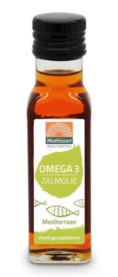 Foto van Mattisson healthstyle omega-3 zalmolie mediterraan 100ml via drogist