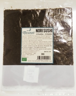 Foto van Marinoe nori sushi vellen bio 10x3g via drogist