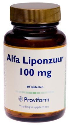 Foto van Proviform alfa liponzuur 100mg 60tab via drogist