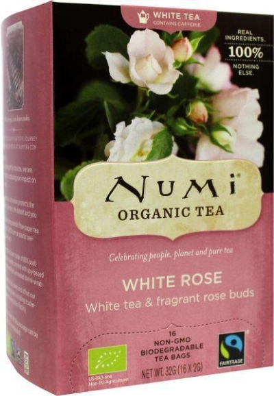 Foto van Numi witte thee white rose 16bt via drogist