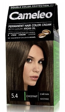 Cameleo haarkleuring permanente creme kleuring kastanje 5.4 1 stuk  drogist