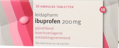 Foto van Leidapharm ibuprofen 200mg 10 via drogist