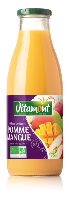 Foto van Vitamont appel & mango cocktail bio 750ml via drogist