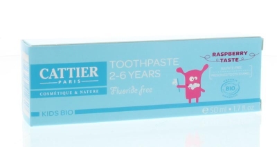 Cattier tandpasta framboos 2-6 jaar 50ml  drogist