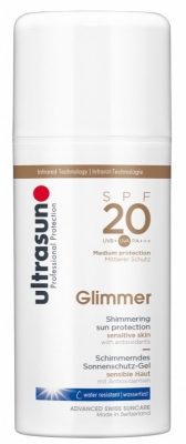 Foto van Ultrasun glimmer creme spf20 100ml via drogist