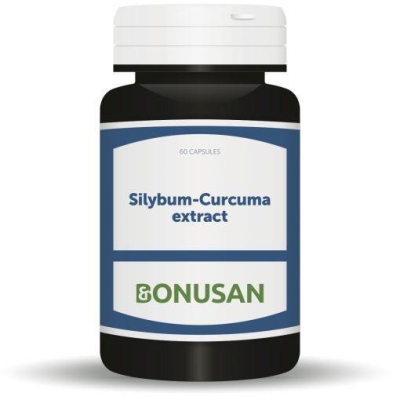 Foto van Bonusan silybum curcuma extract 60cap via drogist