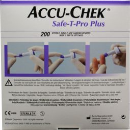 Accu chek safe t-pro plus lancetten 200st  drogist