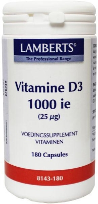 Foto van Lamberts vitamine d 1000ie 25 mcg 180cap via drogist