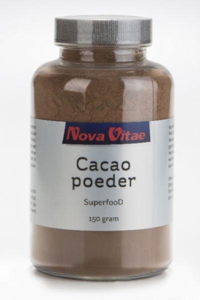 Foto van Nova vitae cacao poeder 150g via drogist
