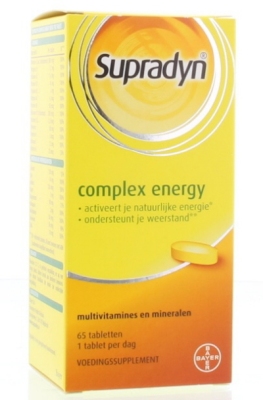 Foto van Supradyn complex energy 65tab via drogist