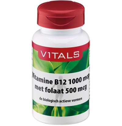 Foto van Vitals vitamine b12 1000 mcg 100tab via drogist