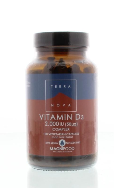 Foto van Terranova vitamine d3 2000iu complex 100ca via drogist