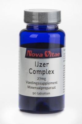 Foto van Nova vitae ijzer complex 27 mg 90tb via drogist