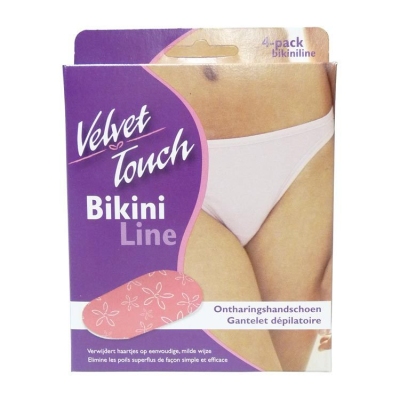 Foto van Velvet touch ontharingstrips bikini 4st via drogist