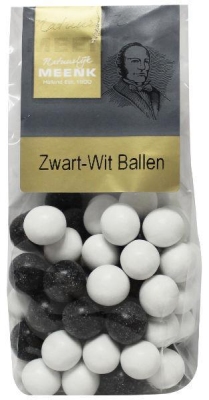 Foto van Meenk zwart wit ballen 180g via drogist