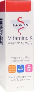 Foto van Fagron vitamine k druppels 1.5mg 10ml via drogist