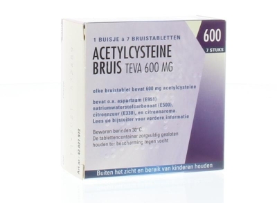 Foto van Drogist.nl acetylcysteine 600mg 7bt via drogist