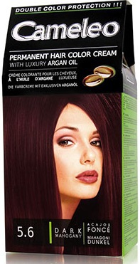 Cameleo haarkleuring permanente creme kleuring donker mahonie 5.6 1 stuk  drogist
