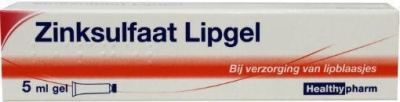 Foto van Healthypharm zinksulfaatgel lipgel 1 mg 5g via drogist