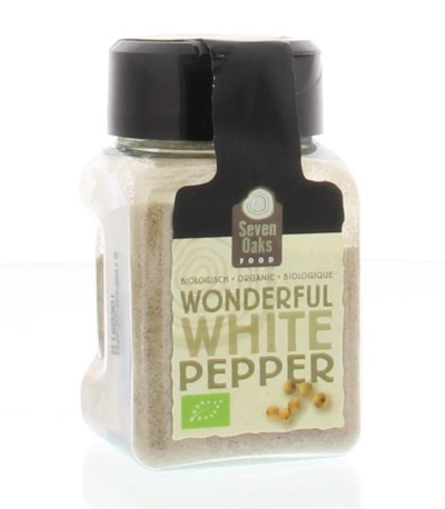 Foto van Seven oaks food wonderful white pepper bio 38g via drogist