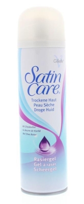 Foto van Gillette woman satin care scheergel dry skin 200ml via drogist