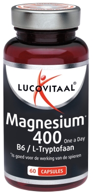 Foto van Lucovitaal magnesium 400 l tryptofaan 60cp via drogist