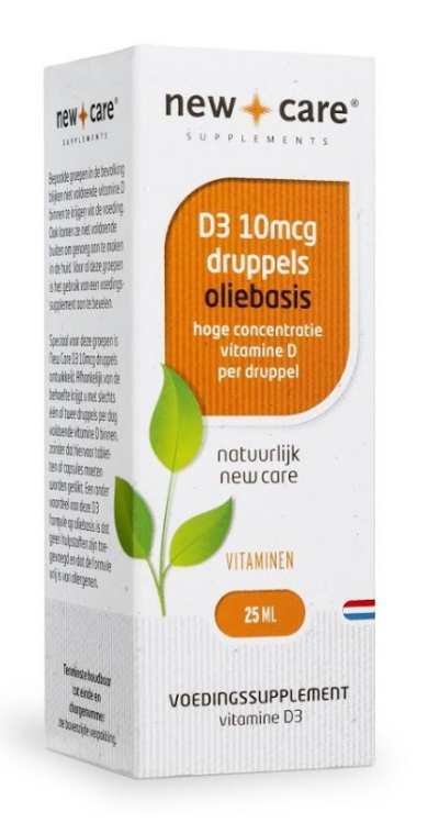 Foto van New care vitamine d3 10mcg oliebasis 25ml via drogist