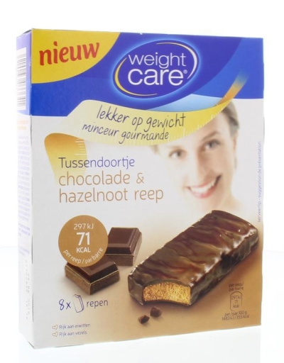 Weight care tussendoortje chocola & hazelnoot 8st  drogist