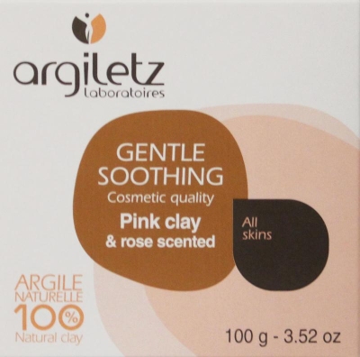 Foto van Argiletz zeep roos/roze klei bio 100g via drogist