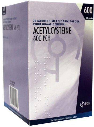 Foto van Drogist.nl acetylcysteine 600 mg 30sach via drogist